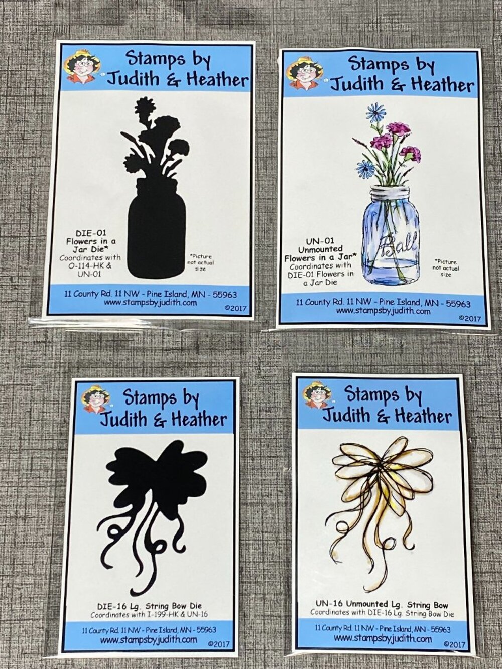 Stamps by Judith & Heather Rubber Stamps & Die Lot